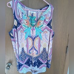 Rose & Olive Multicolor Paisley Blouse